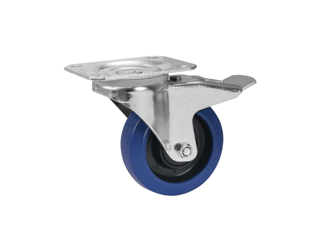 ROADINGER ruota girevole RD-100B 100mm blu con freno