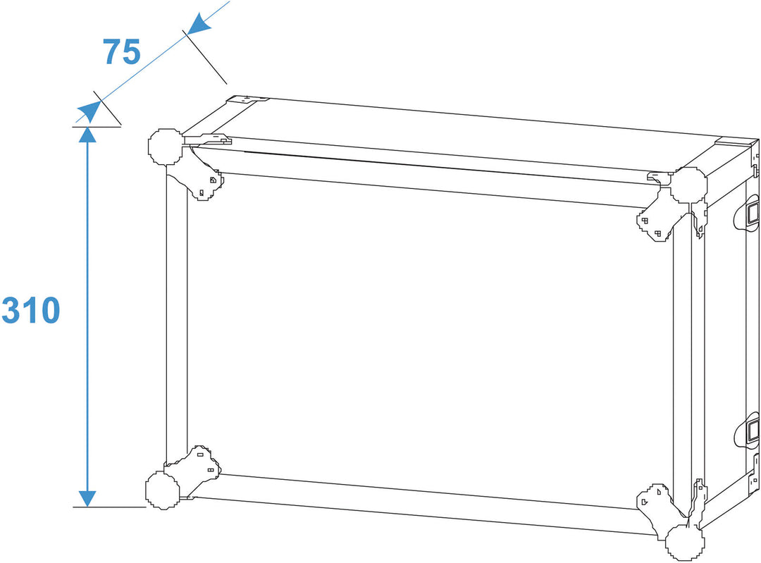 ROADINGER Effect Rack CO DD, 6U, profondo 24cm, nero