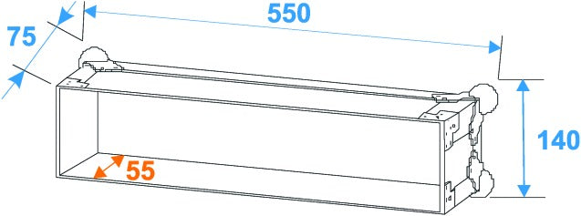 Roadinger Amplifier Rack Pro 2 Unit 45cm