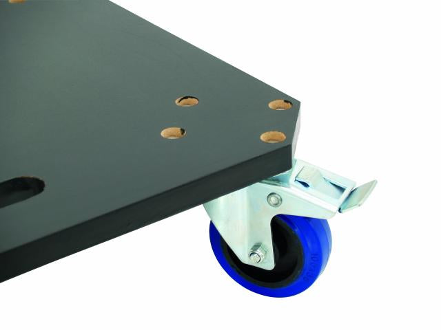 Wheel board MDF, 4 x wheels (2 with brake)