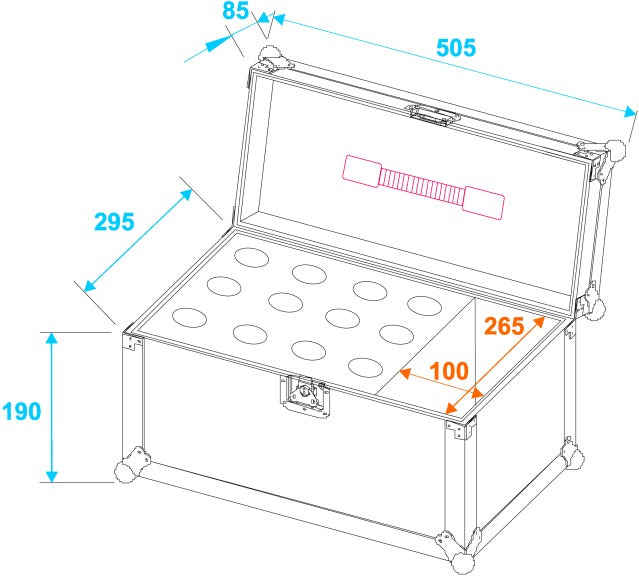 Microfoni Flightcase Road 12 (Nero)