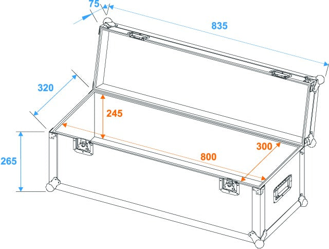 Eurolite Flightcase Pro (W:80 x D:30 x H30cm)