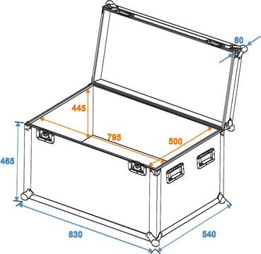 Eurolite Flightcase Pro (W:80 x D:50 x H:50cm)