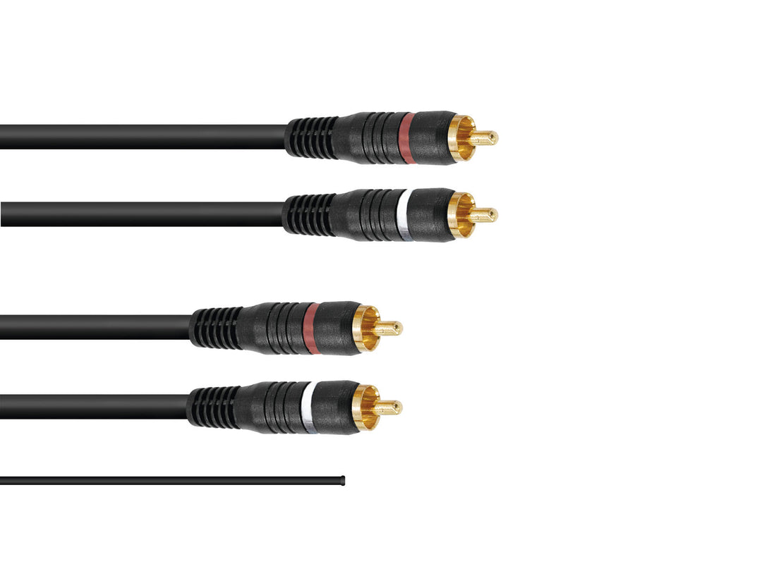 OMNITRONIC Cavo RCA 2x2 massa 1.5m