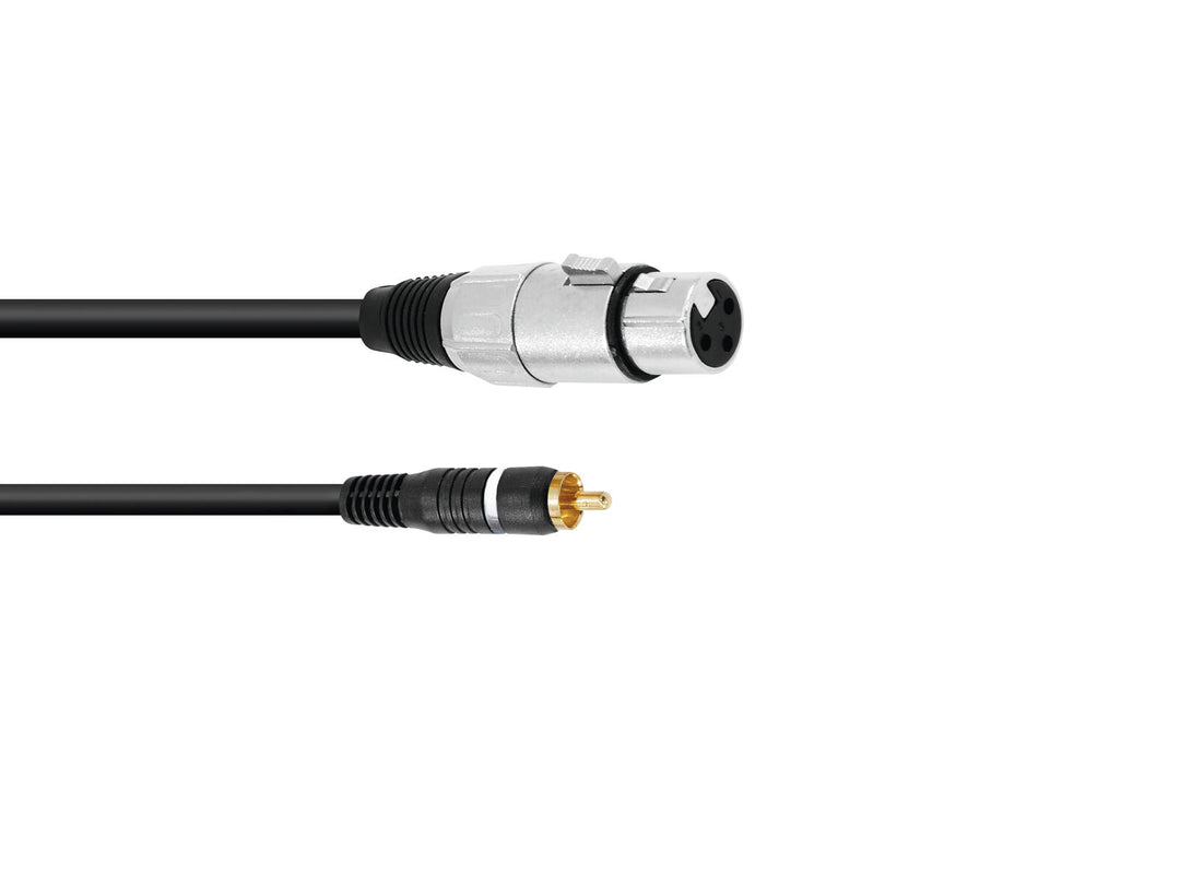 OMNITRONIC Cavo adattatore RCA/XLR(F) 2m bk