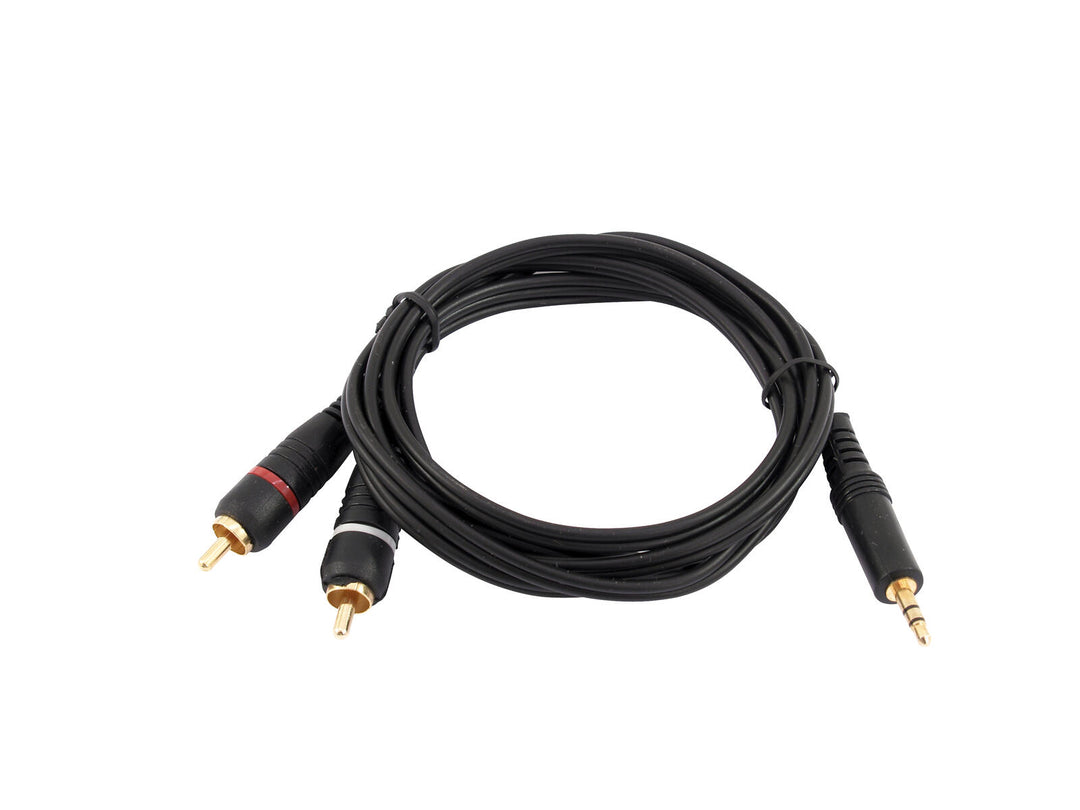 OMNITRONIC Cavo adattatore Jack 3.5/2xRCA 3m nero