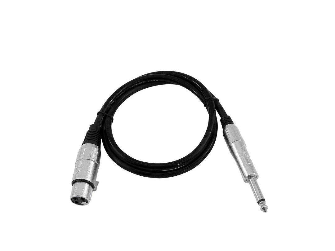 Cavo adattatore OMNITRONIC XLR(F)/Jack mono 0.9m bk