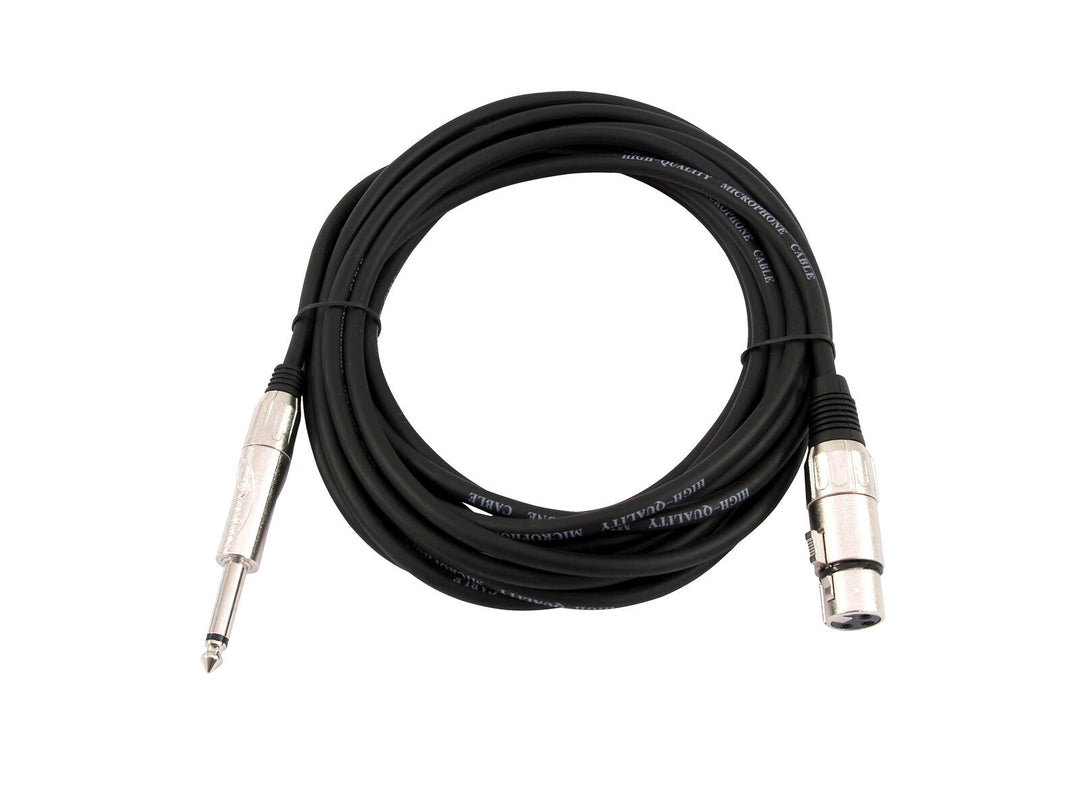 OMNITRONIC cavo adattatore XLR(F)/Jack mono 5m bk