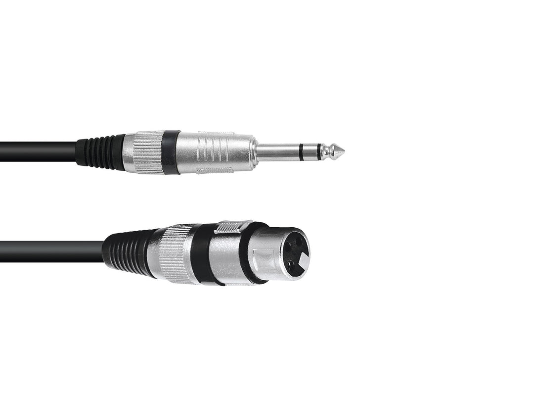 OMNITRONIC Cavo adattatore XLR(F)/Jack stereo 0.9m bk