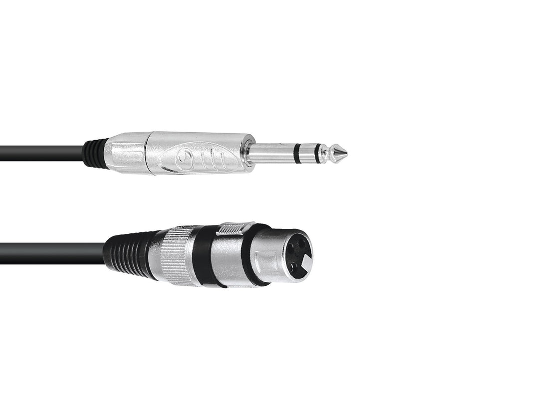 OMNITRONIC Cavo adattatore XLR(F)/Jack stereo 2m bk