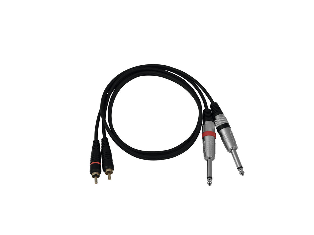 OMNITRONIC Cavo adattatore 2xJack/2xRCA 1m bk