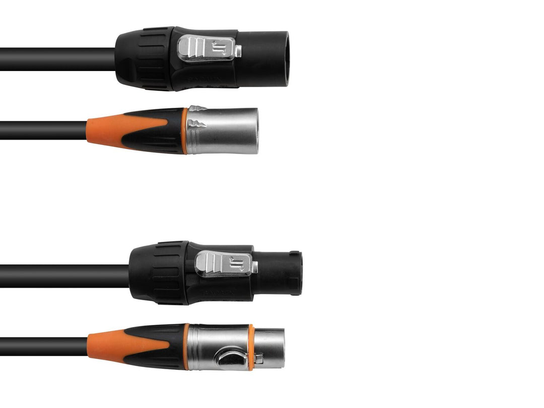 EUROLITE Cavo combinato DT-2 DMX IP T-Con/XLR a 3 pin 5m
