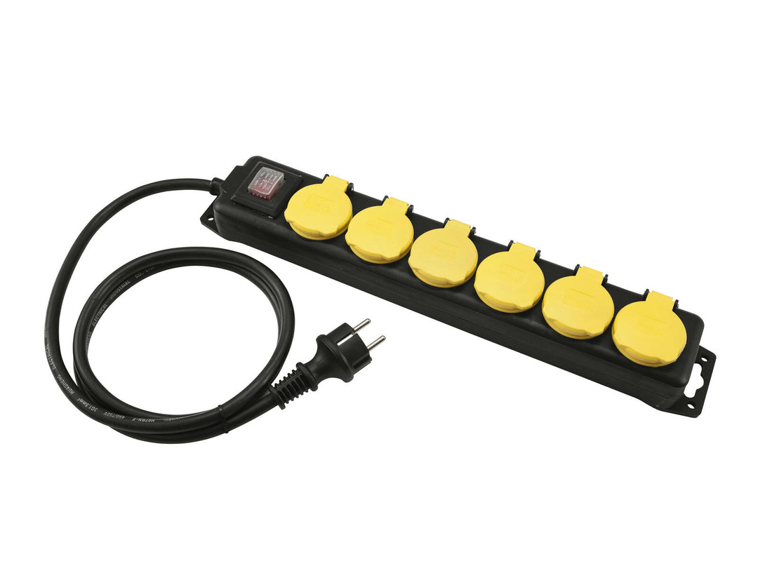 EUROLITE Distributore a 6 uscite IP44 bk 1.5m