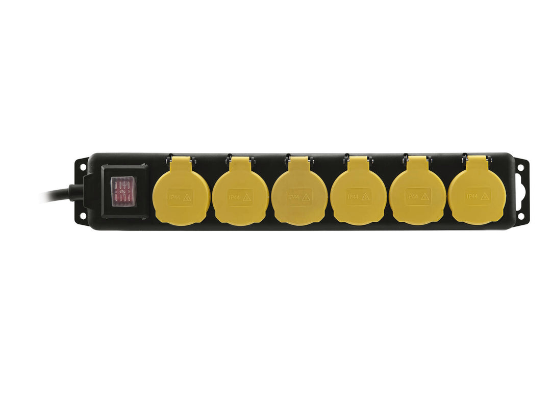 EUROLITE Distributore a 6 vie IP44 bk 10m