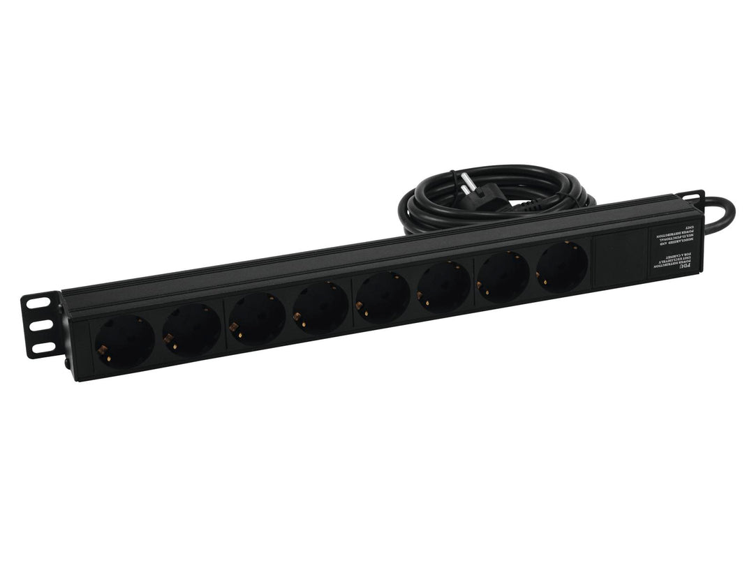 Eurolite R-19-8 1U Rack Distribuzione di corrente (Schuko)