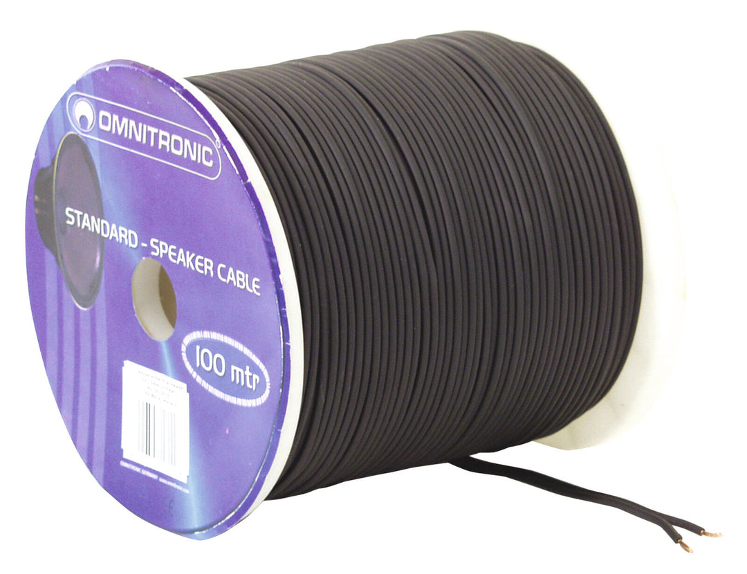 OMNITRONIC Cavo per altoparlante 2x1.5 100m bk