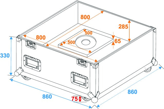 Flightcase to Disko Ball (75 cm)