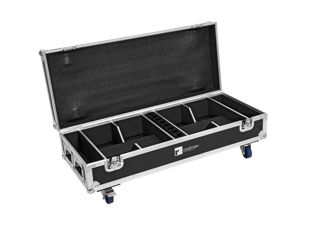ROADINGER Flightcase 8x AKKU IP UP-4 QuickDMX con funzione di ricarica