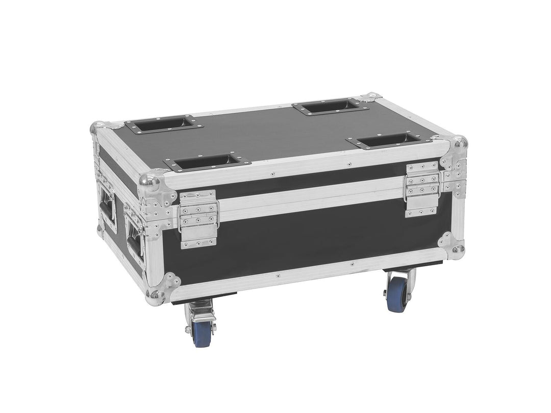 ROADINGER Flightcase 4x AKKU IP UP-4 Plus HCL Spot WDMX con funzione di ricarica