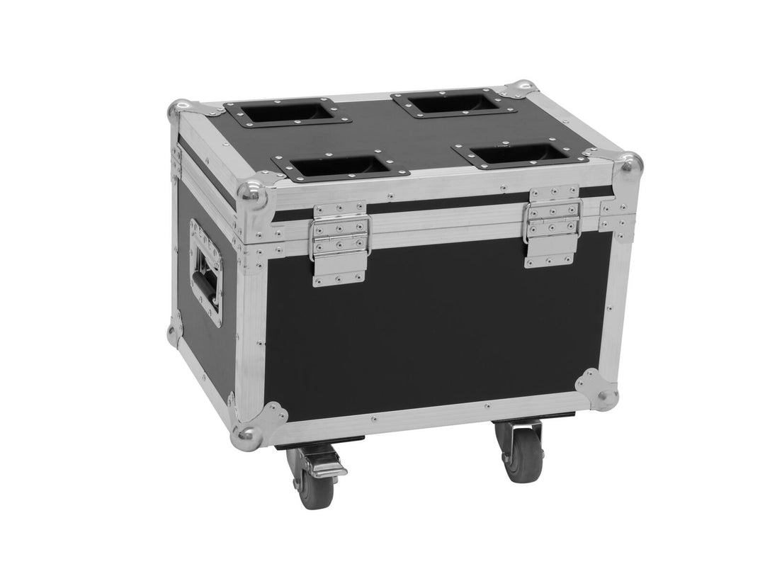 ROADINGER Flightcase 4x LED TMH-13/17/S30/W36 con ruote