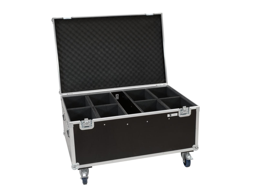EUROLITE set 8x LED IP PAR 12x8W QCL Spot + case con ruote