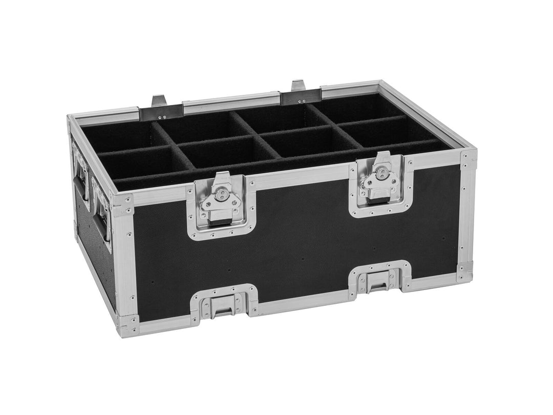 EUROLITE Set 16x LED Silent Par 6 QCL da pavimento bianco + Case