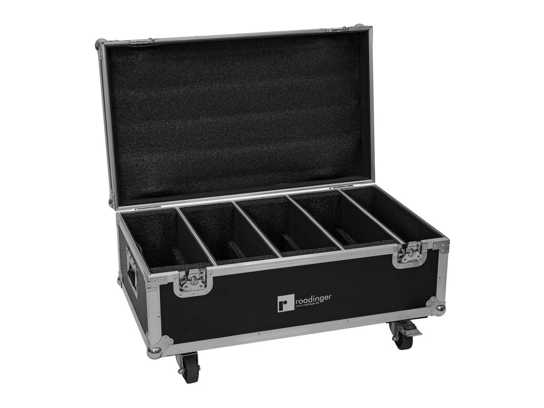 ROADINGER Flightcase per 4x LED CLS-18 QCL RGB/WW con ruote
