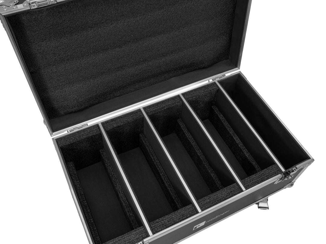 ROADINGER Flightcase per 4x LED CLS-18 QCL RGB/WW con ruote