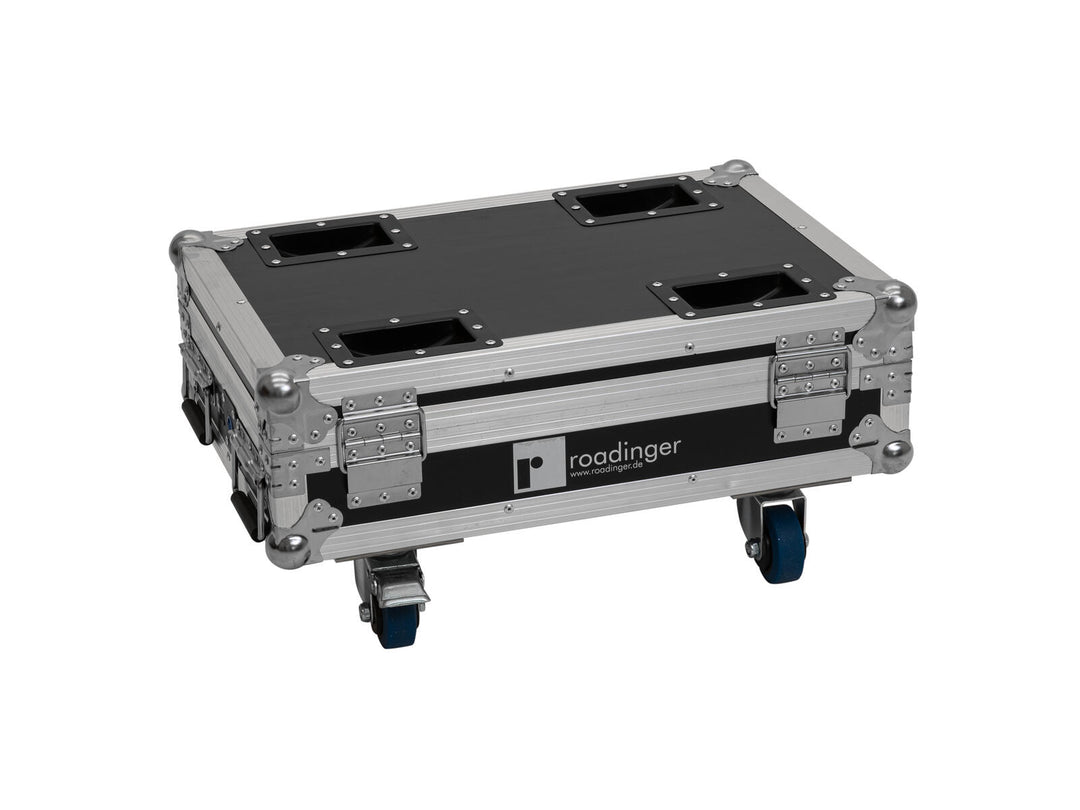 ROADINGER Flightcase 8x AKKU Mini IP UP-4 QCL Spot MK2 con funzione di ricarica