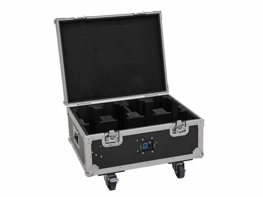 EUROLITE set 4x AKKU MBT-3 Spot MK2 + Flightcase con ruote e funzione di ricarica
