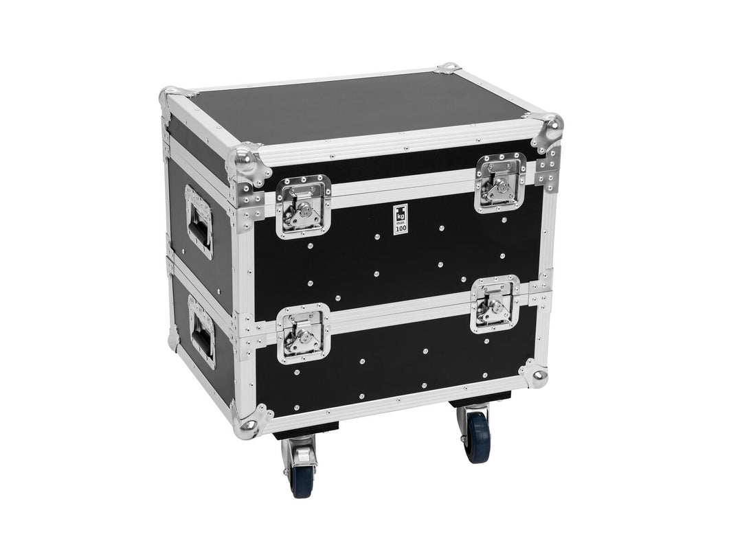 ROADINGER Flightcase 8x IP PIX Strobe RGB CW+WW con ruote