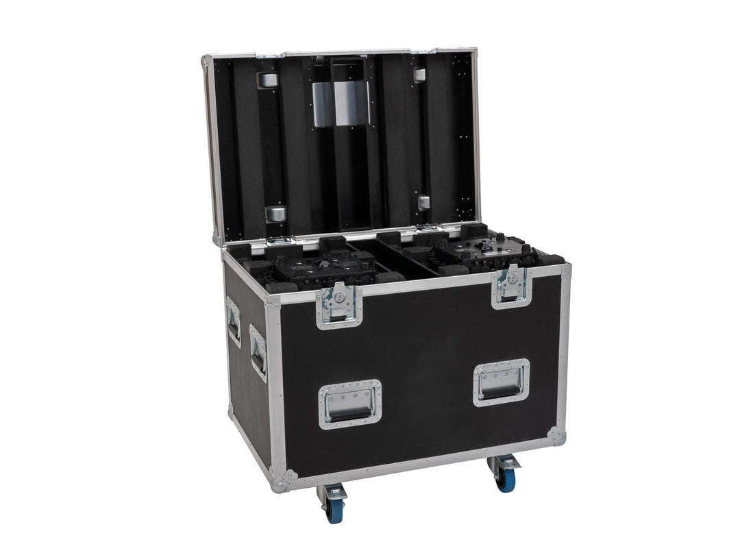 ROADINGER Flightcase HIGHLINE 4x LED IP TMH-S250/B250, con ruote