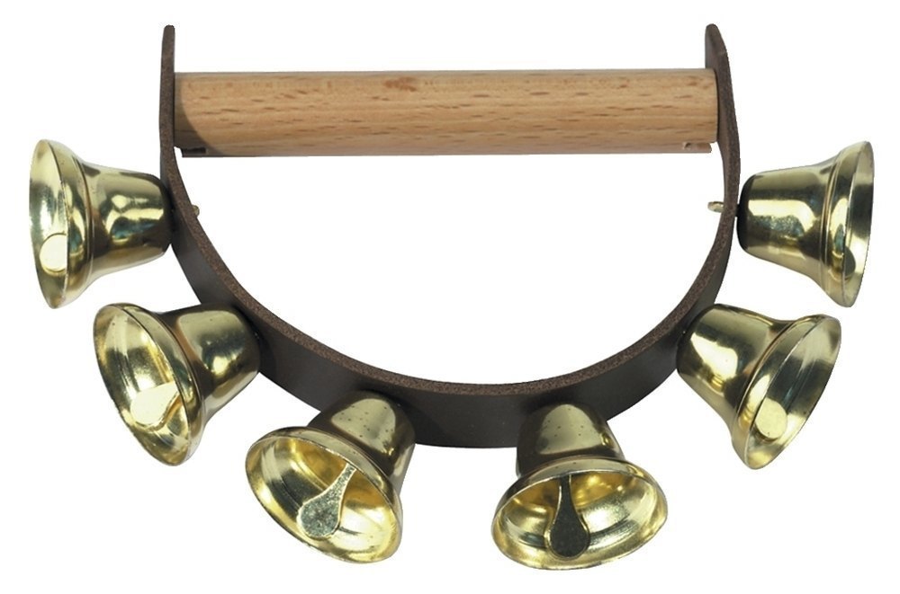 GEWA BSX corona di campanelli con 6 campanelli uguali e impugnatura in legno