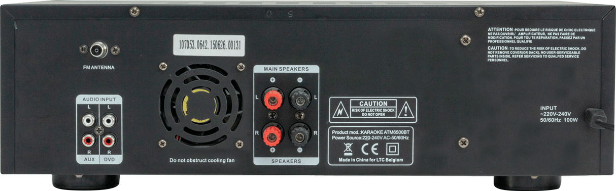 LTC ATM6500BT HI-FI Amplifier w. Bluetooth (2x50W)