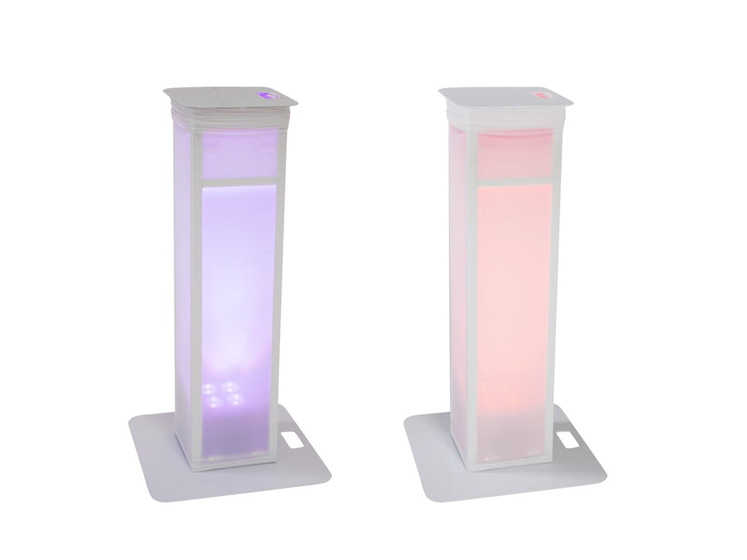 EUROLITE 2x Stage supporto variabile incl. copertura e borsa, bianco