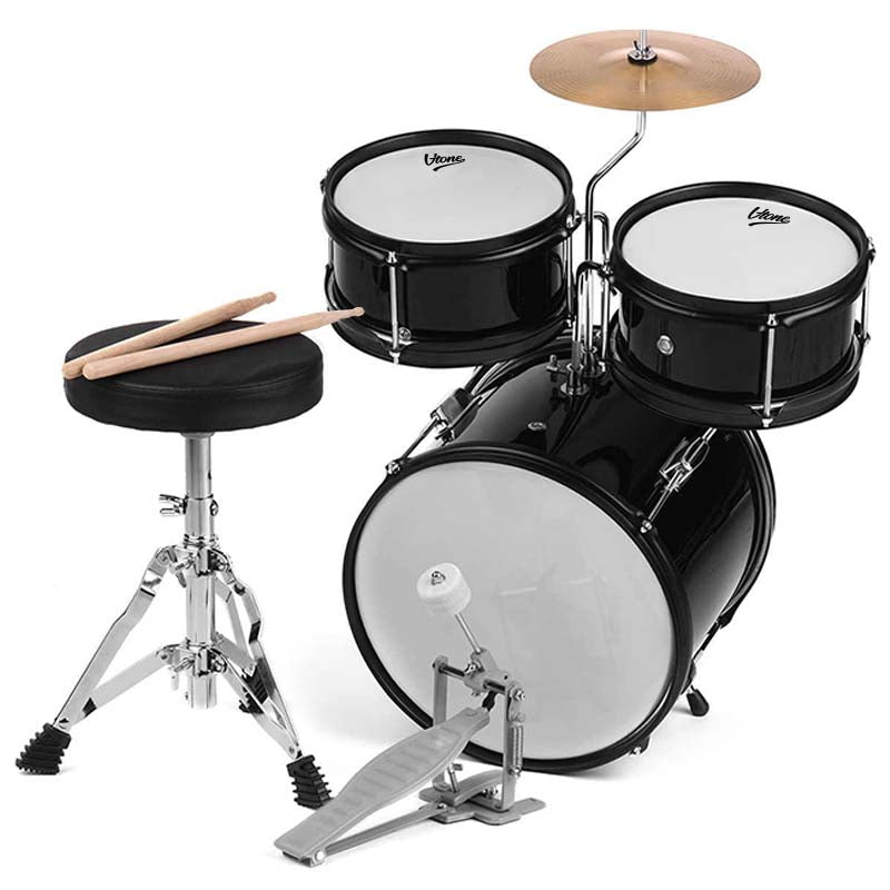 V-TONE VD Junior BK set di batteria per bambini – Set di batteria acustica per bambini