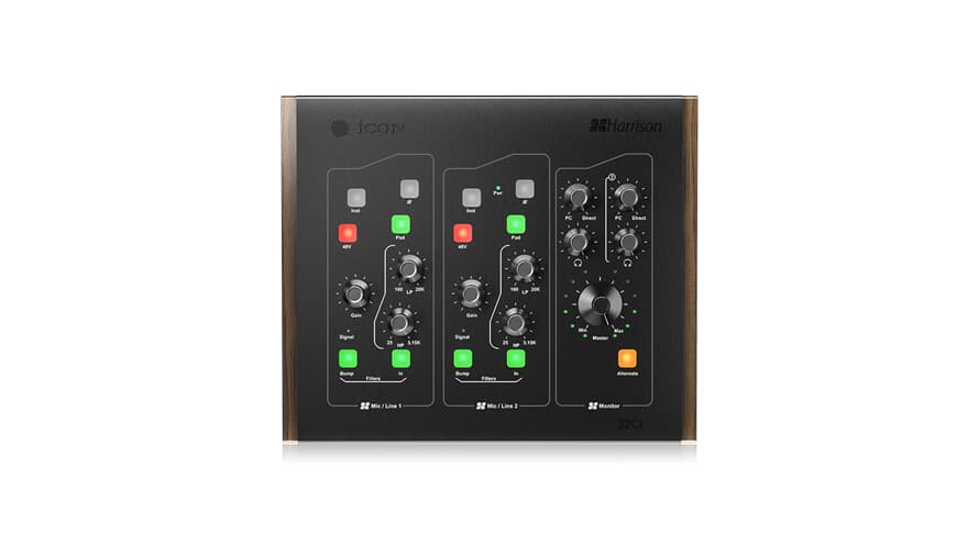 iCon 32Ci schede audio USB con preamplificatori microfonici Harrison