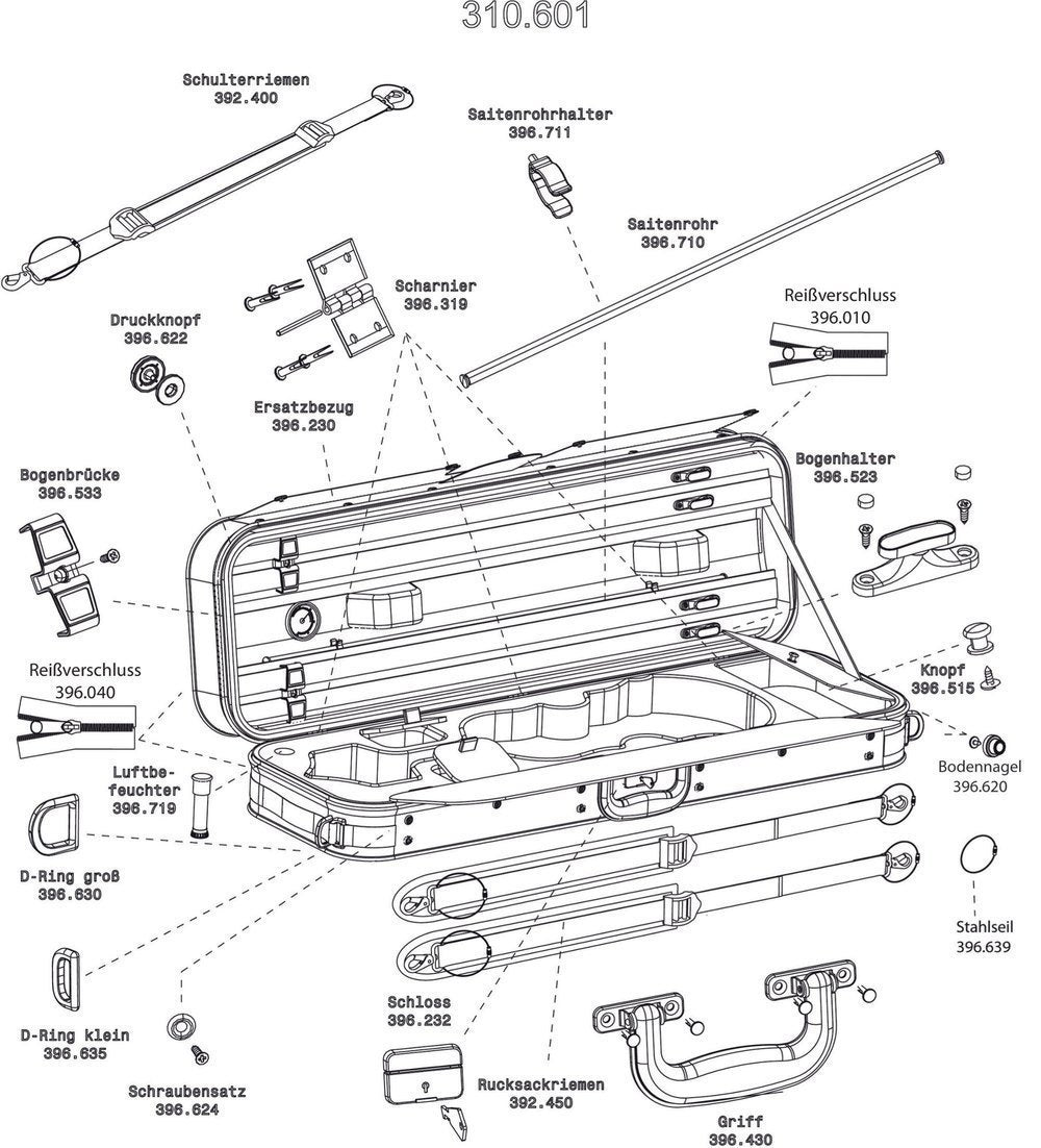 Custodia di riserva GEWA in Tex nero per custodia da violino Liuteria Venetian