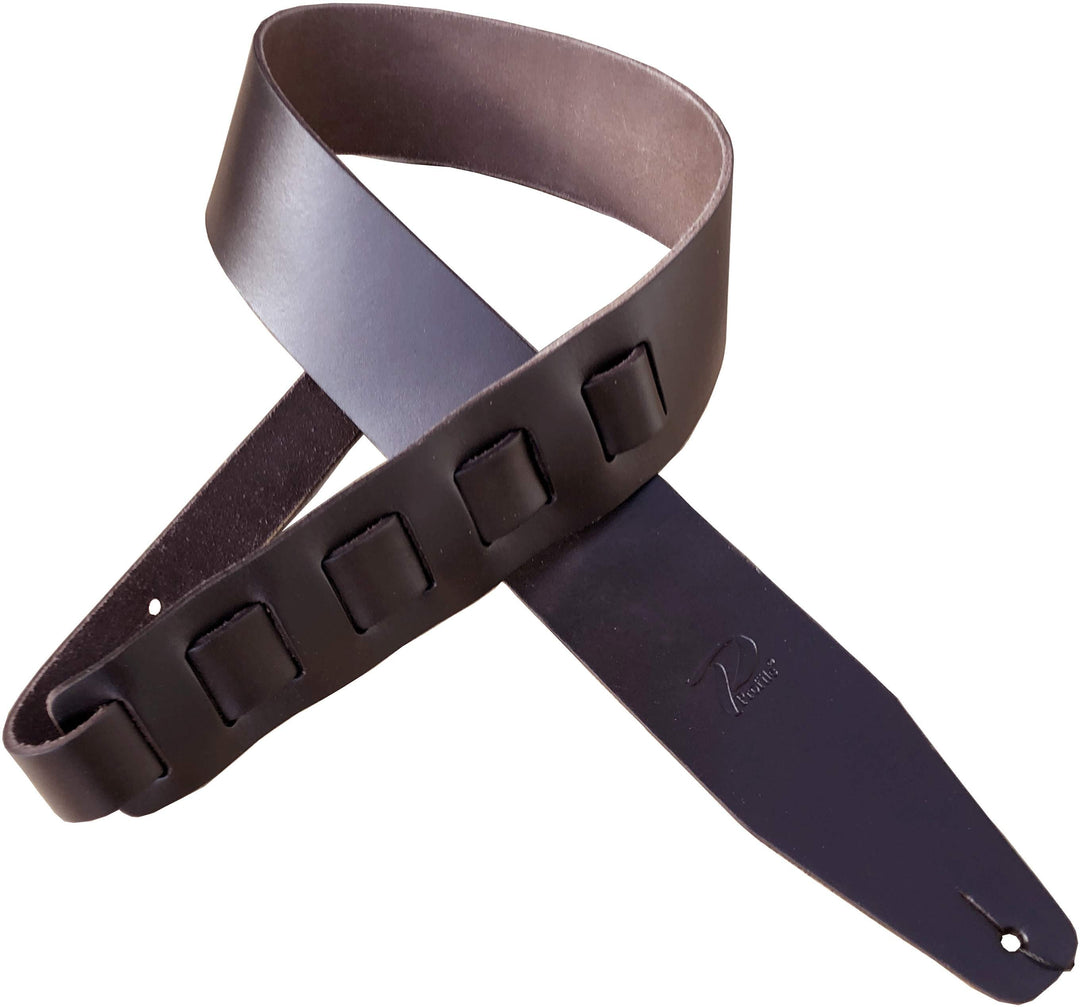 Profile STW/FPB-DBR Pro Italian Leather Chitarre Strap - Dark