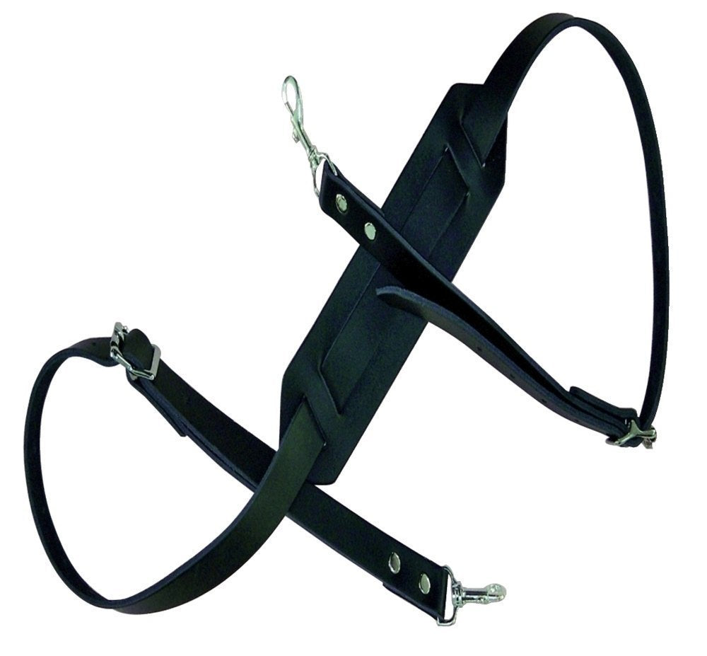 Fire & Stone tracolla in pelle per banjo con spallina, nera
