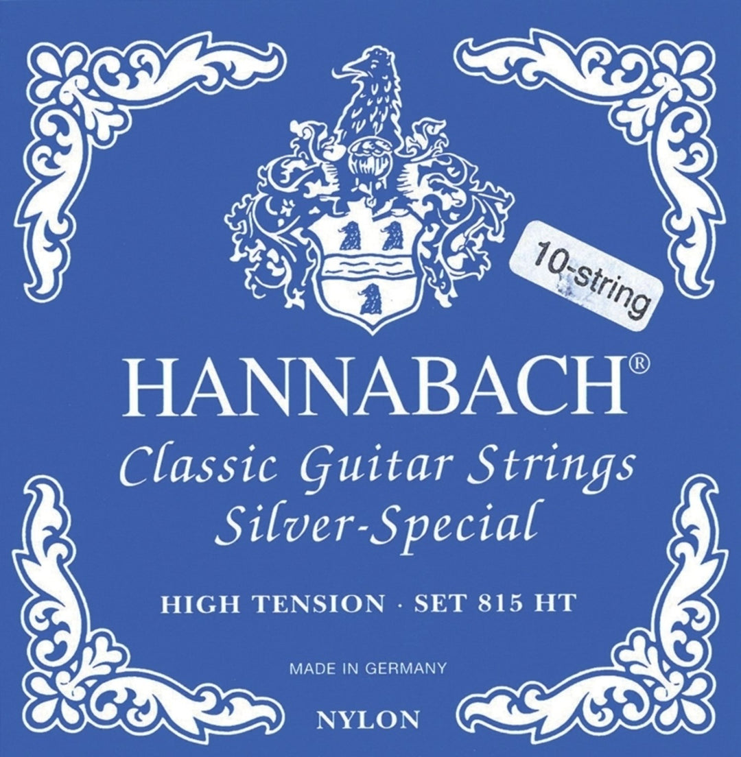 Hannabach Strings per chitarra classica Serie 815 Hig Tension per chitarra a 8/10 corde Silver special - set 8-string high (81508ZHT)