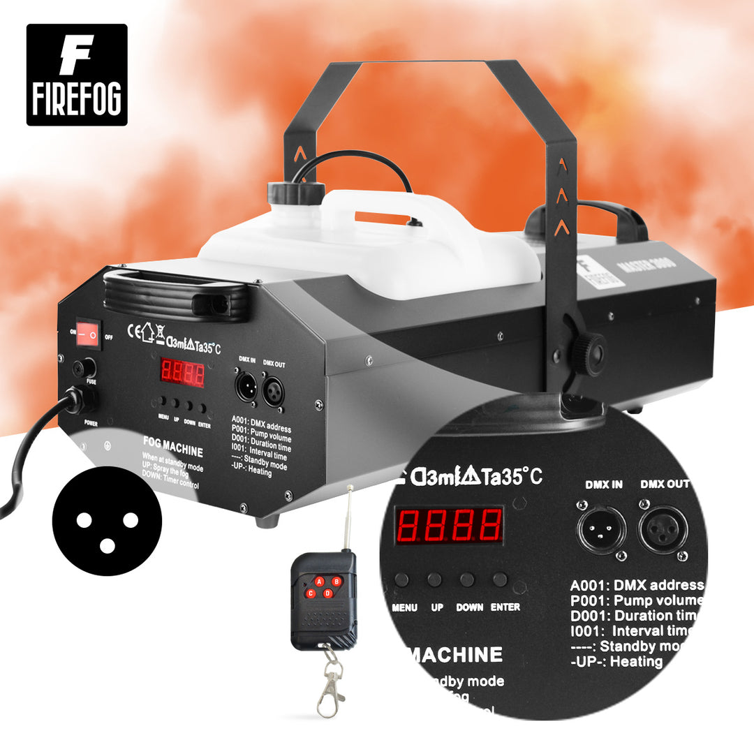 Firefog Master 3000 macchina del fumo da 3000 W con DMX e telecomando