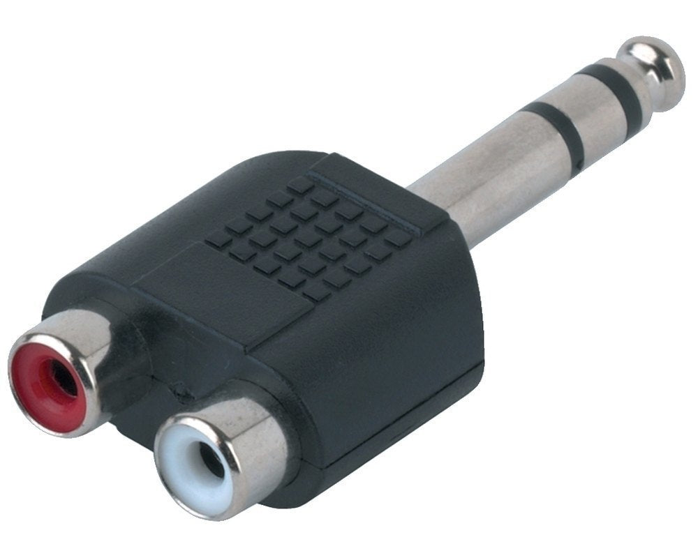 GEWA adattatore 2 x cinch femmina a jack stereo da 6,3 mm