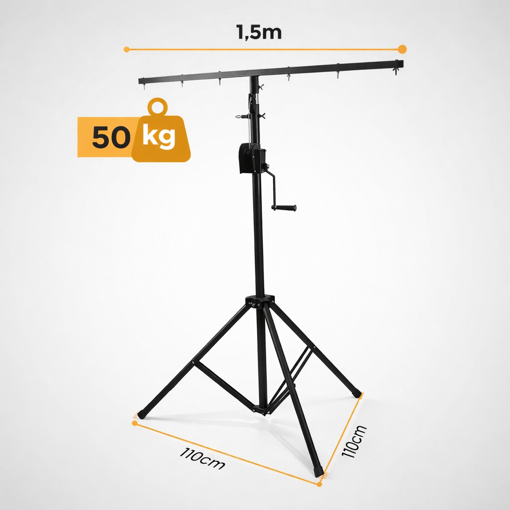 Hardman LS2 wind-up, stativo per luci da 1,6 a 2,8 m, 50 kg