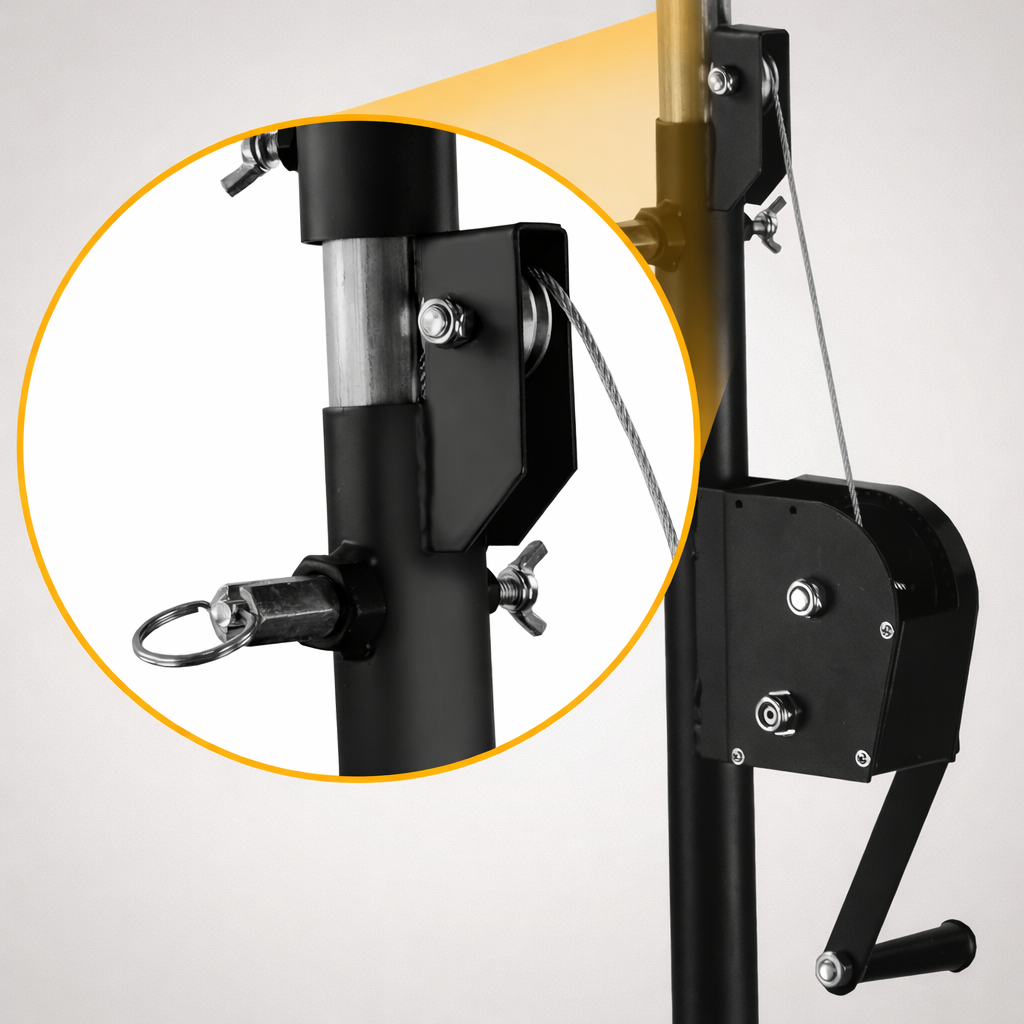 Hardman LS2 wind-up, stativo per luci da 1,6 a 2,8 m, 50 kg