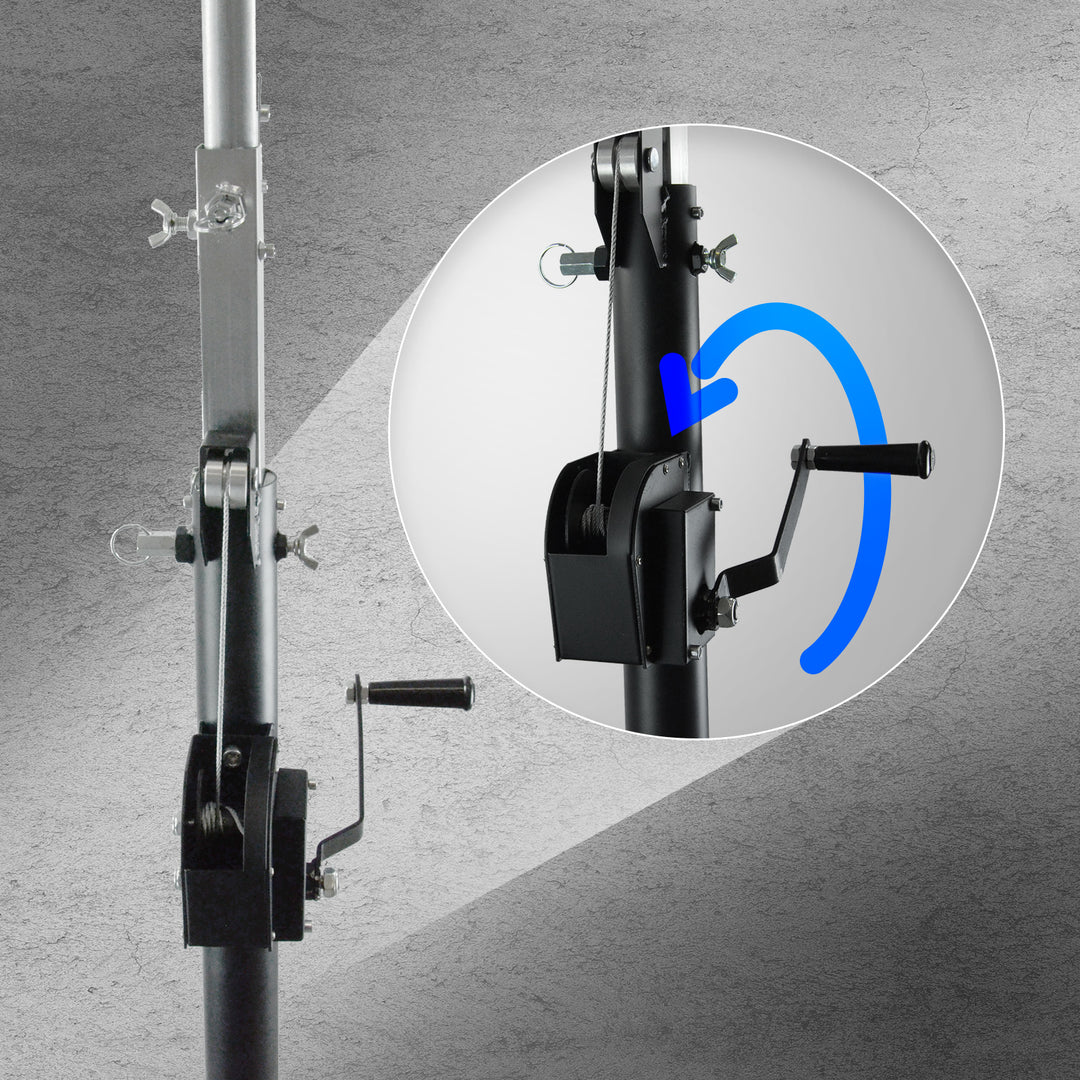 Hardman LS3 wind-up, stativo per luci da 1,7 a 4,3 m, 65 kg