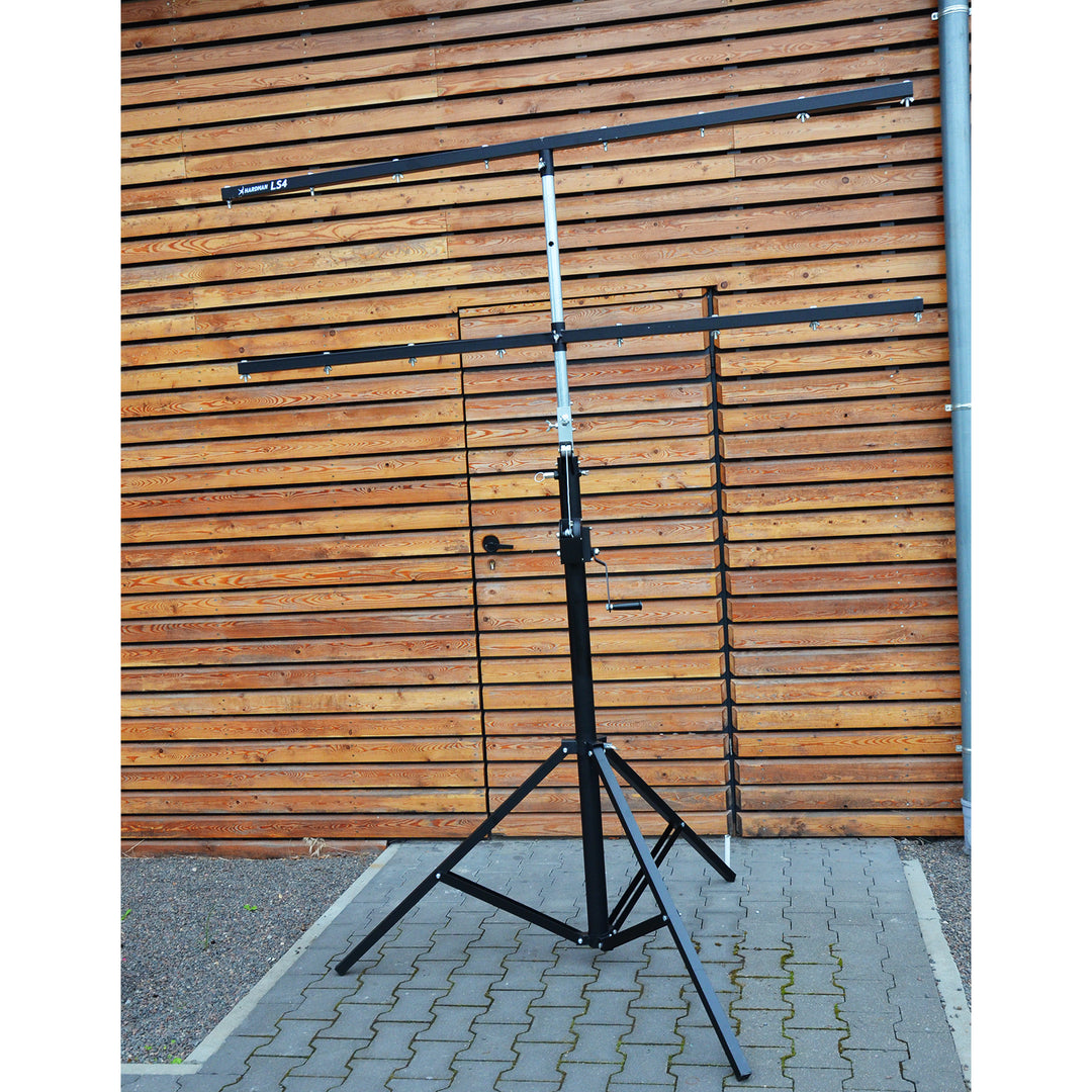 Hardman LS4 wind-up, stativo per luci con doppia barra trasversale, da 1,7 a 4,3 m