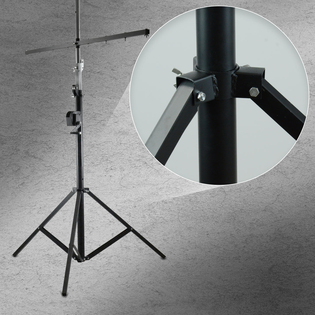 Hardman LS4 wind-up, stativo per luci con doppia barra trasversale, da 1,7 a 4,3 m