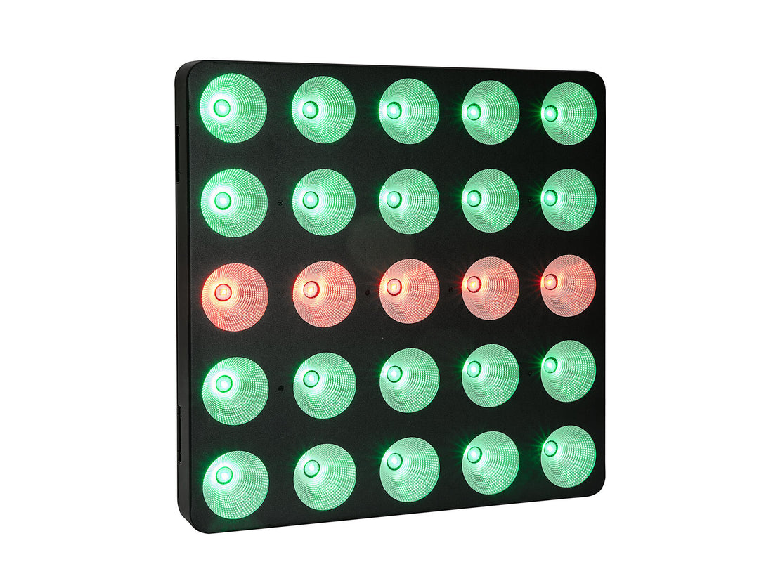 EUROLITE Set 4x LED Pixel Matrix Panel 5x5 RGB/WW + Flightcase con ruote