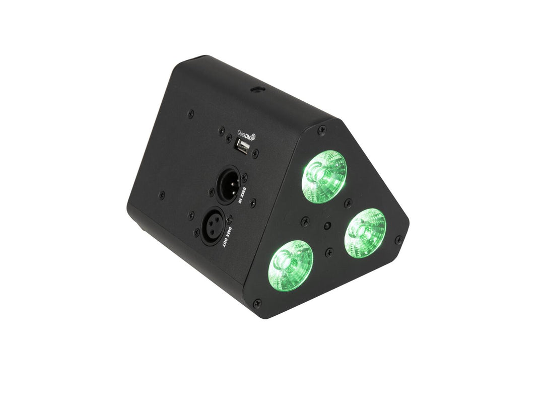 Faro da traliccio EUROLITE AKKU TL-3 QCL RGB+UV